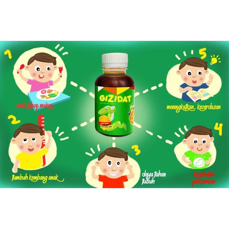 Model Baru Madu Anak GIZIDAT Original Madu Ikan Sidat + Probiotik .,