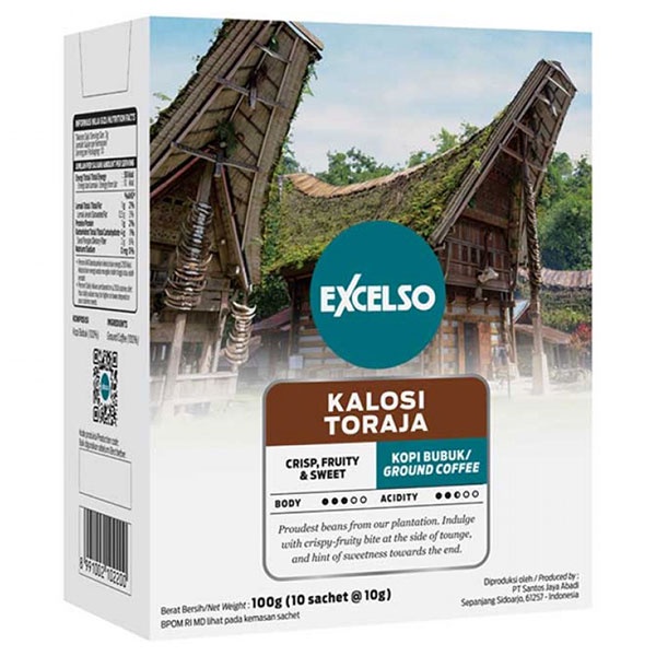 

EXCELSO KALOSI TORAJA ISI 10 SACHET X 10 GR - KOPI