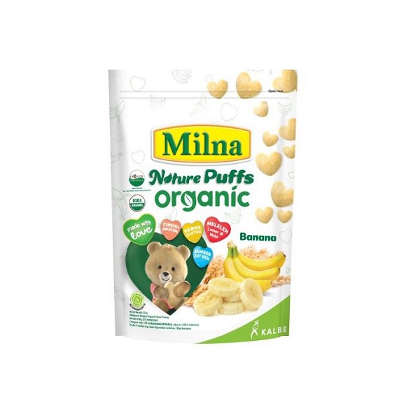 Promo Harga Milna Nature Puffs Organic Banana 15 gr - Shopee