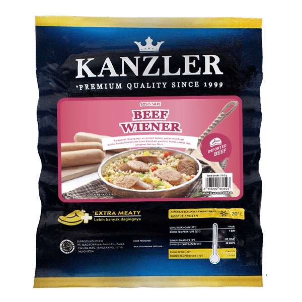 

KANZLER BEEF WIENER 360 GR - SOSIS