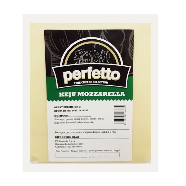 

PERFETTO MOZARELLA CHEESE PACK 250 GR - KEJU