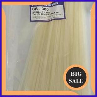 

Kabel Tis Ties Tali Serot 30cm 3.6 x 300 mm Putih Nylon Premium Pack onderdil 54PR23