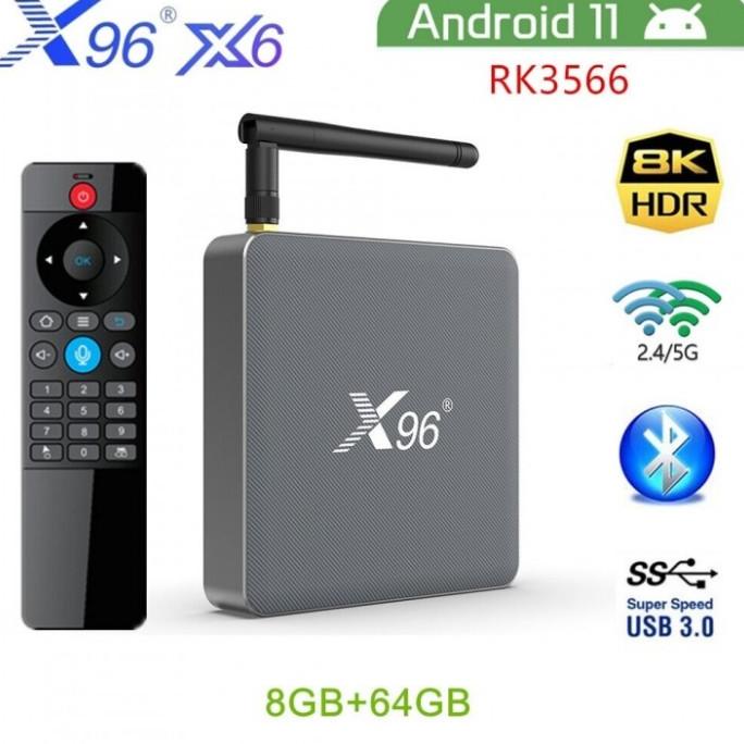 X96 X6 - Android 11 Smart Tv Box 8K Uhd - Ram 8Gb Rom 64Gb Tokojayamandiri32