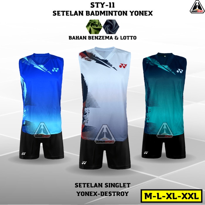 Sty Setelan Badminton Yonex Dewasa Jersey Bulutangkis Kaos Badminton