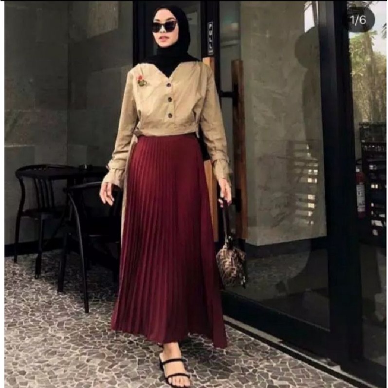 (free ongkir)diskon rok remaja/rok/rok plisket/big sale/cod/rok plusket murah