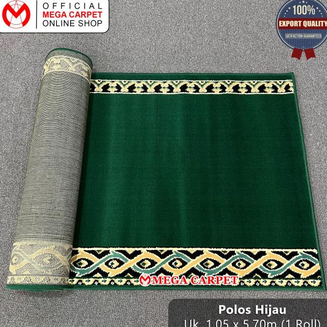 Sajadah Roll / Karpet Masjid / Karpet Mushola [Polos Hijau]