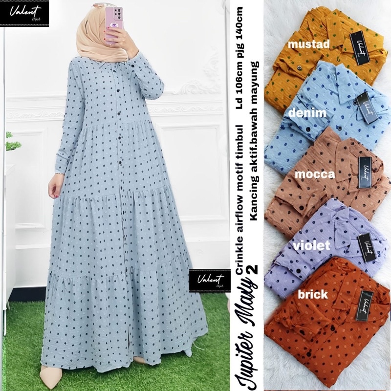 Jupiter maxy 2 / gamis crinkle BY VALENT