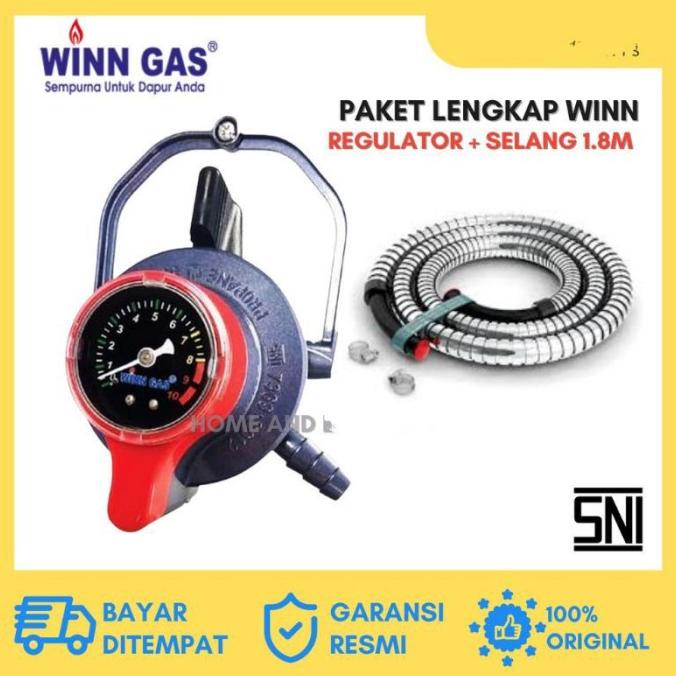 Winn Gas , Win Gas , Safety , Selang Gas + Regulator W 900 M