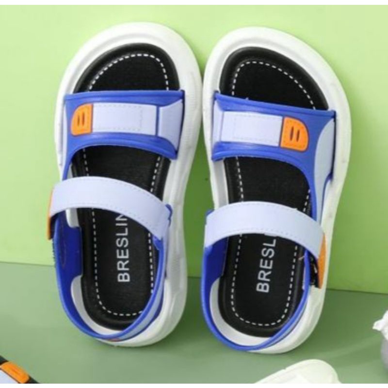 COD Sandal Gunung Anak Laki Laki Import Karet Motif Robot Bahan Karet Elastis Empuk Pengait Velcro Sol Anti Slip Ukuran 21 - 35 MO-Gundam ini