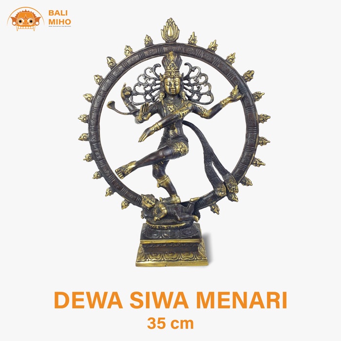Patung Dewa Siwa Menari Kuningan/Patung Nataraja/Patung Siwa/Dewa Siwa