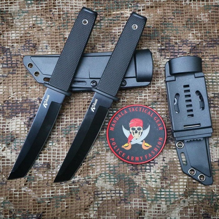 pisau kobun kydex holster/ tactical Knife cold steel black