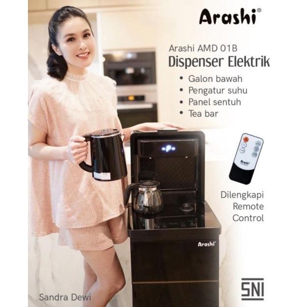 Dispenser Air Elektrik galon bawah Multifungsi Arashi AMD 01B Low watt