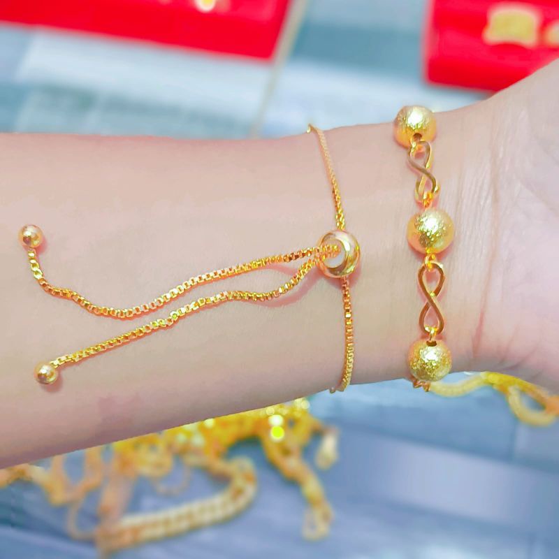 Gelang serut koin malaysia lapis emas import