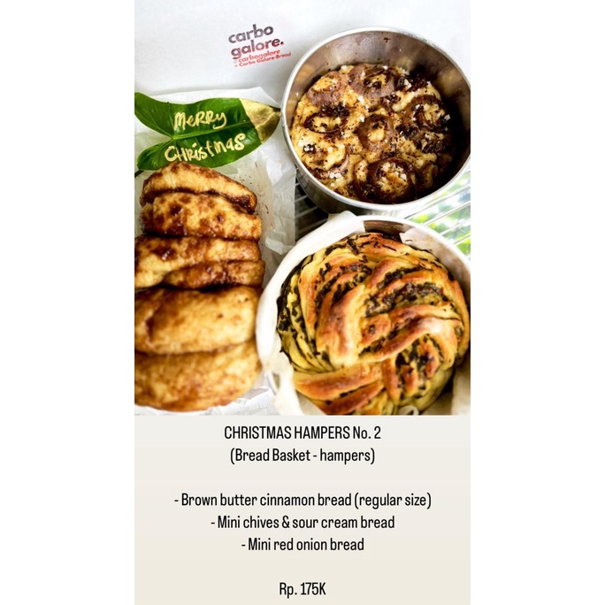 

CHRISTMAS HAMPERS 2 - BREAD BASKET HAMPERS (Pengiriman 11 December 22)