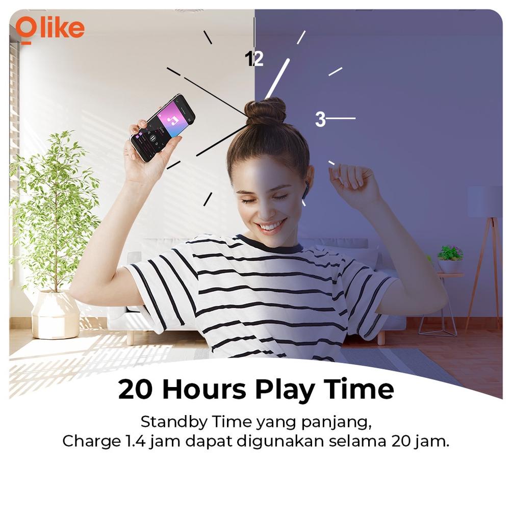 Terbaik OLIKE TRUE WIRELESS BLUETOOTH EARPHONE EARBUDS TWS HEADSET EJ1 ,,