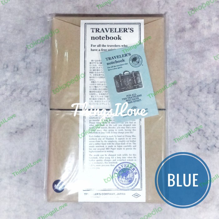 

Sale Midori TRAVELER'S Notebook Regular Size - Blue - Authentic /BUKU TULIS SEKOLAH/BUKU TULIS