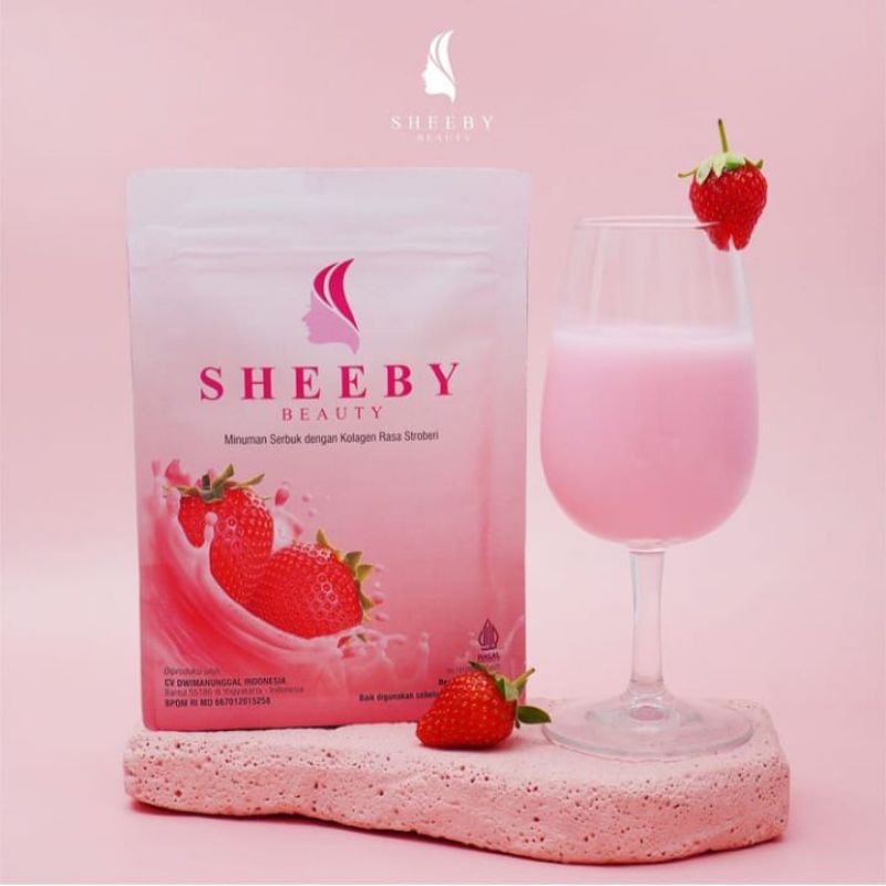 SHEEBY BEAUTY COLLAGEN ORI 100% MINUMAN KOLAGEN PEMUTIH RASA STRAWBERRY YANG MERAWAT KULIT DARI DALA