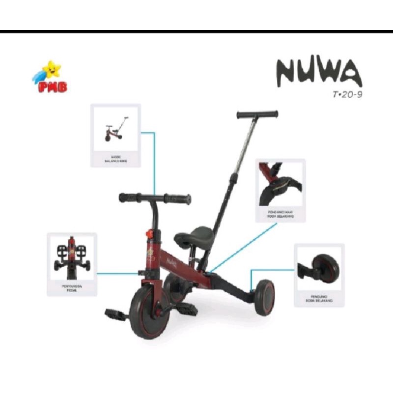 sepeda balance trycyxle NUWA T20-9 /pusbike dorong
