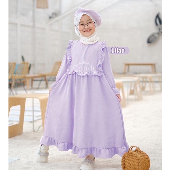 Gamis Anak Namira gamis anak perempuan bahan crinkle usia 2-5tahun