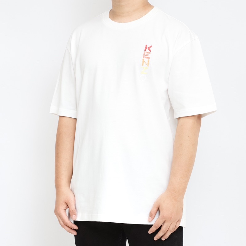 Ken. Small Logo Colorful Tee White