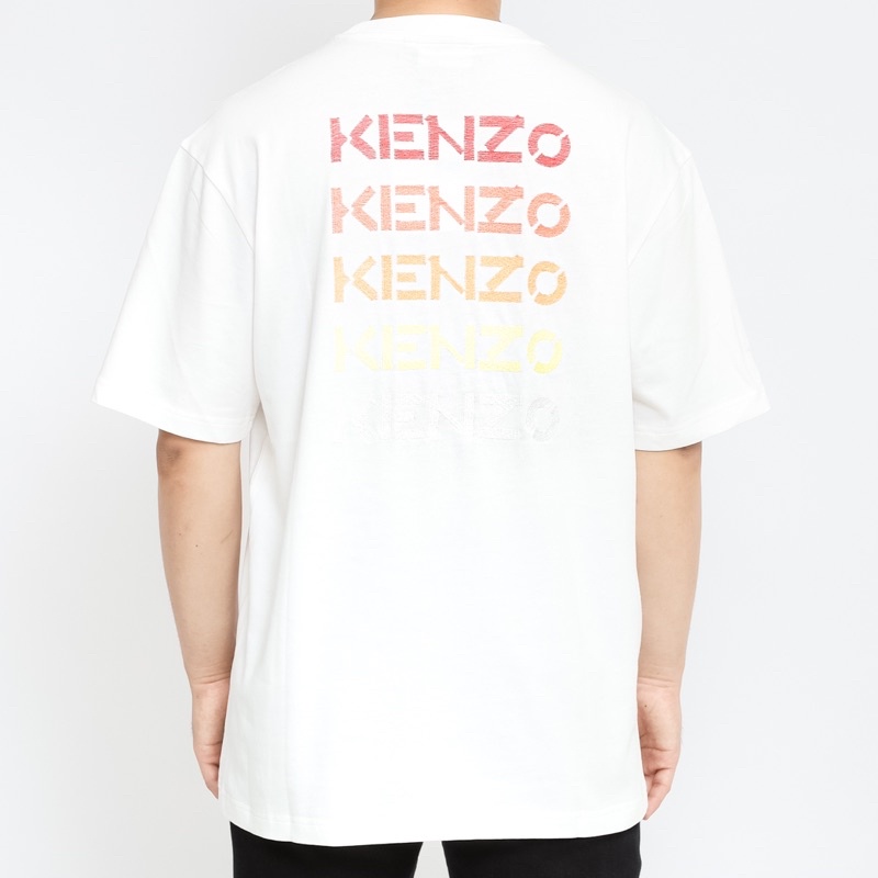 Ken. Small Logo Colorful Tee White