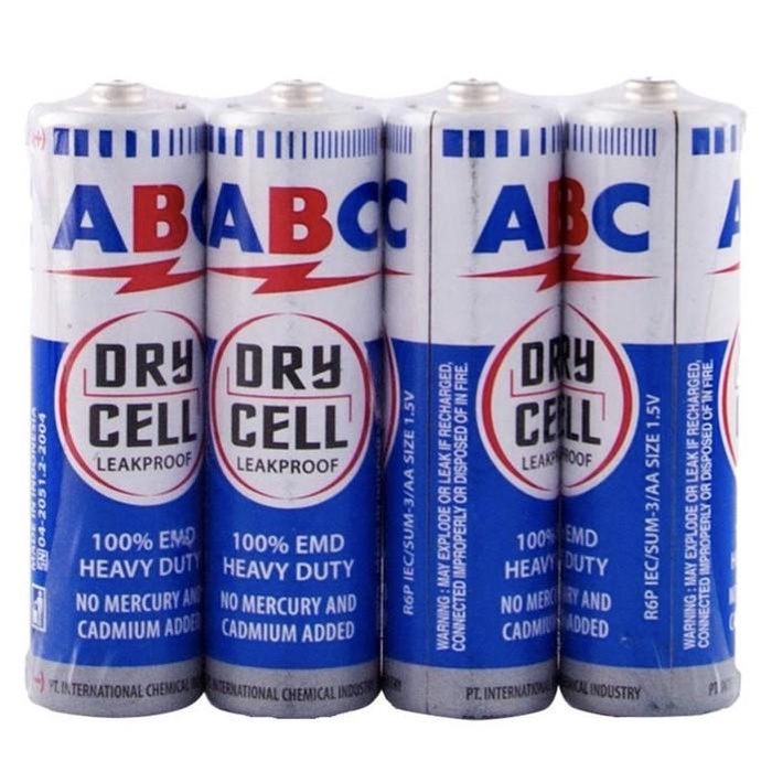 [PER KARTON 288PCS] ABC Battery AA BIRU / Baterai Jam Dinding AA ABC