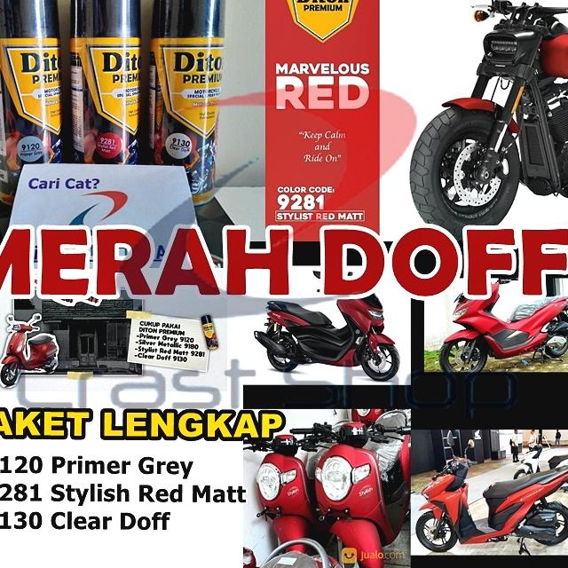 Hadir Khusus Paket Lengkap Cat Pilox Diton Premium 9281 Stylish Red Matt 400cc Warna Merah Doff Matt