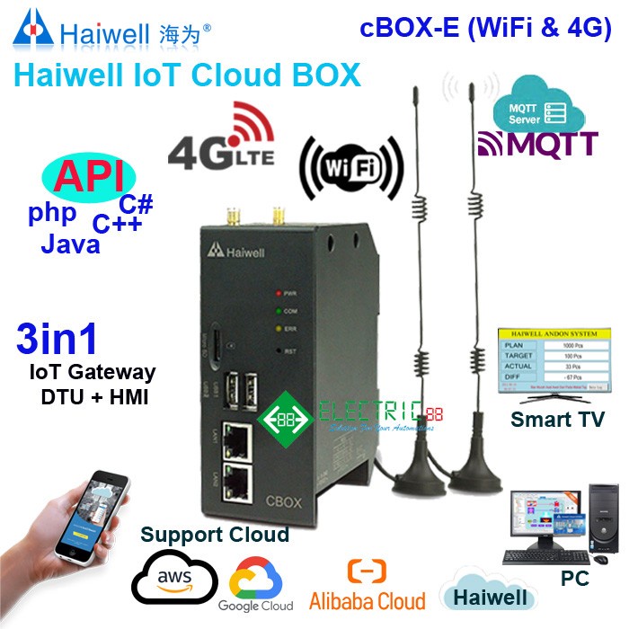 Cbox-E Haiwell Iot Cloud Box Wifi & 4G Sim Card