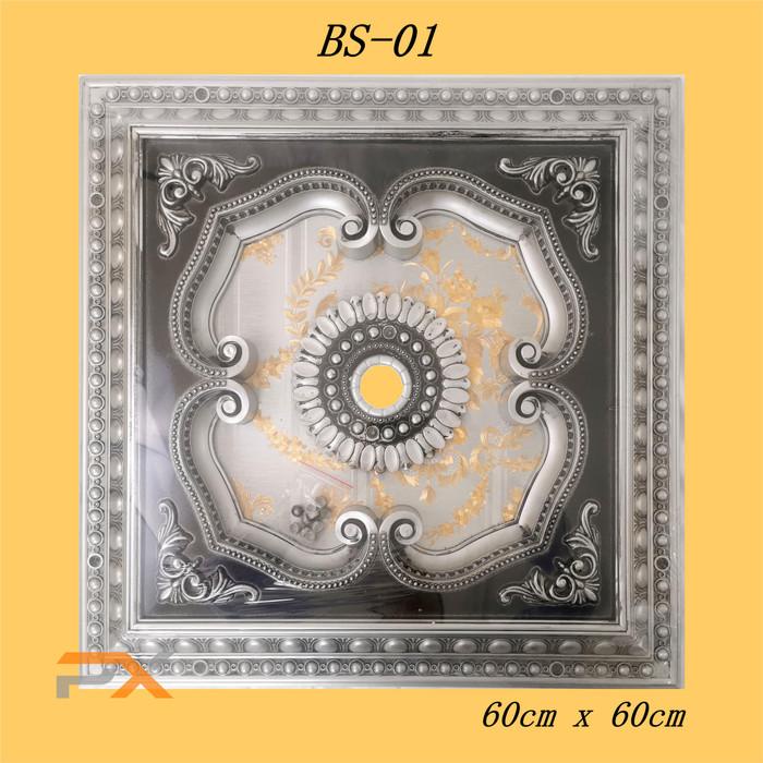 Terlaris Fiting Lampu Plafon Pvc 60X60 Kotak / Ornamen Plafon Gratis Lampu Led