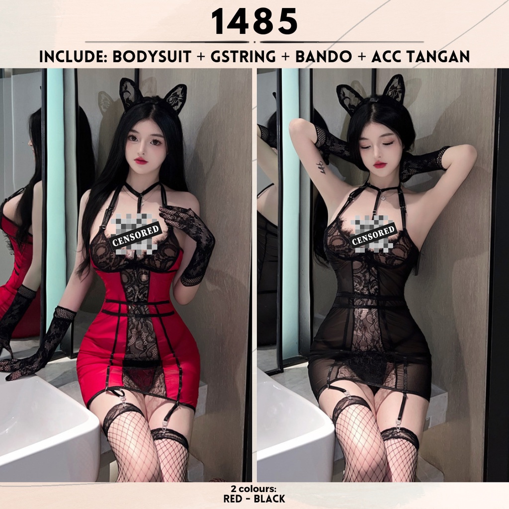 QQ1485 FOX BODYSUIT Sexy Lingeri Lingerie by Sexy Kisser