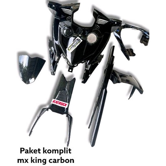 MX KING PAKET CARBON KOMPLIT COVER KONTAK,VISOR, BEGEL, SPAKBOR, KOLONG, COVER TUTUP JOK MX KING NEW