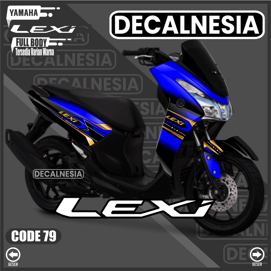 Decal Sticker Motor Lexi Full Body Stiker Yamaha S ABS Variasi Racing Simple Decalnesia DC79