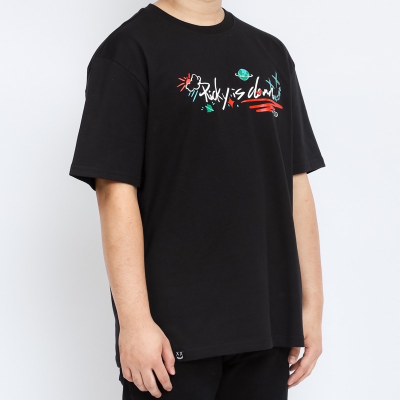 Ricky Is Clown Battery Signal Black Tee