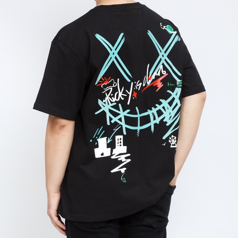 Ricky Is Clown Battery Signal Black Tee