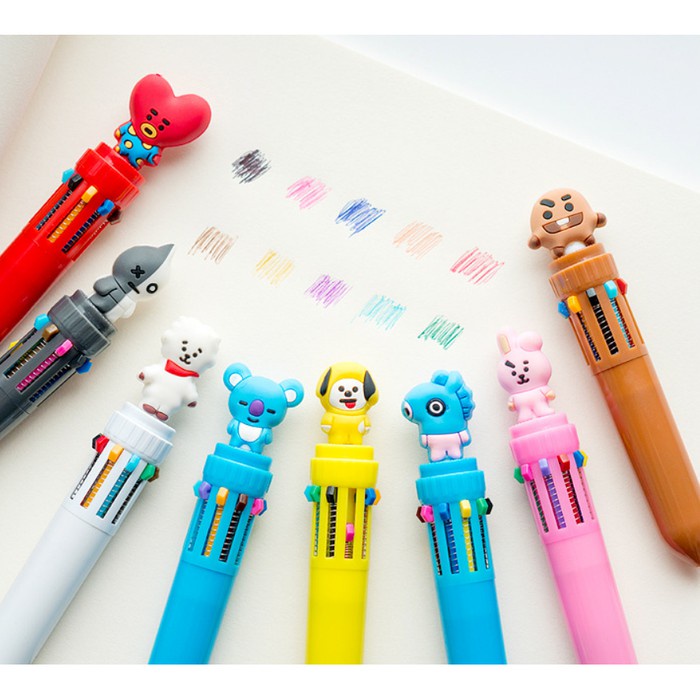 

Pulpen Karakter BTS 10 Warna Bolpen 10 in 1 Pena Kado Anak Murah