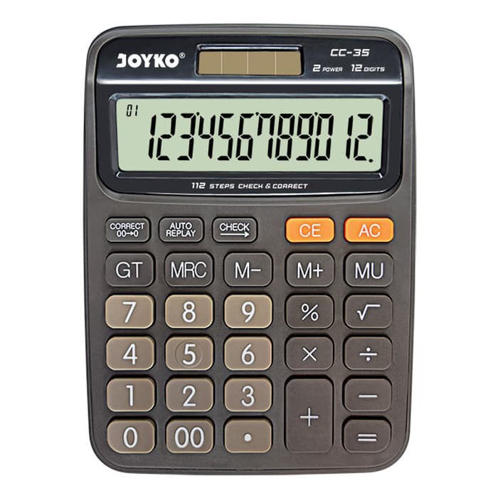 

Calculator Kalkulator Joyko CC-35 12 Digits Check Correct MURAH