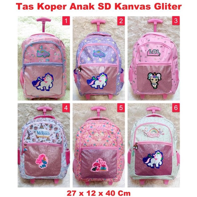 Tas Koper Anak Model Unicorn / ransel anak sd unicorn gliter