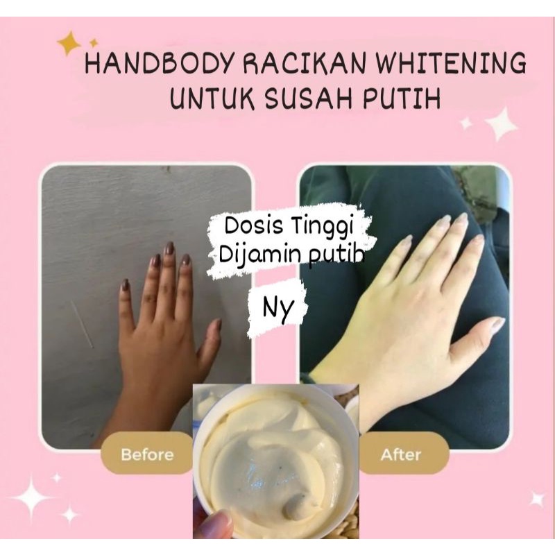 HANDBODY PUTIH DALAM 14 HARI/ HANDBODY RACIKAN/HANDBODY WHITENING/HANDBODY RACIKAN 100% AMPUH