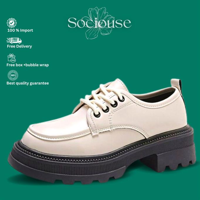 Promo Sepatu Docmart Flat Pantofel Korea Import Wanita Premium Sociouse