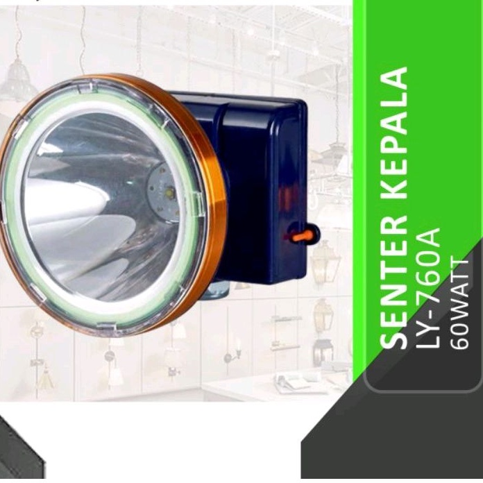 Senter Kepala (LED SUPER BRIGHT LED) 60WATT LY-760A WATERPROOF KAWACHI