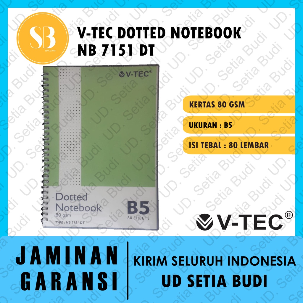 V-Tec Dotted Notebook B5 80GSM NB 7151 DT