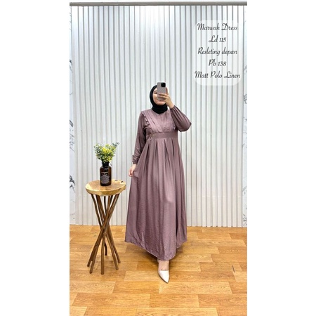 Dress katun linen ashila amelia shavana marwah Hana gamis polos wanita model terbaru