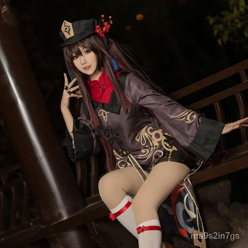 Genshin Impact Cosplay Hutao Costume Hu Tao Kostum Hutao Wig Uniform