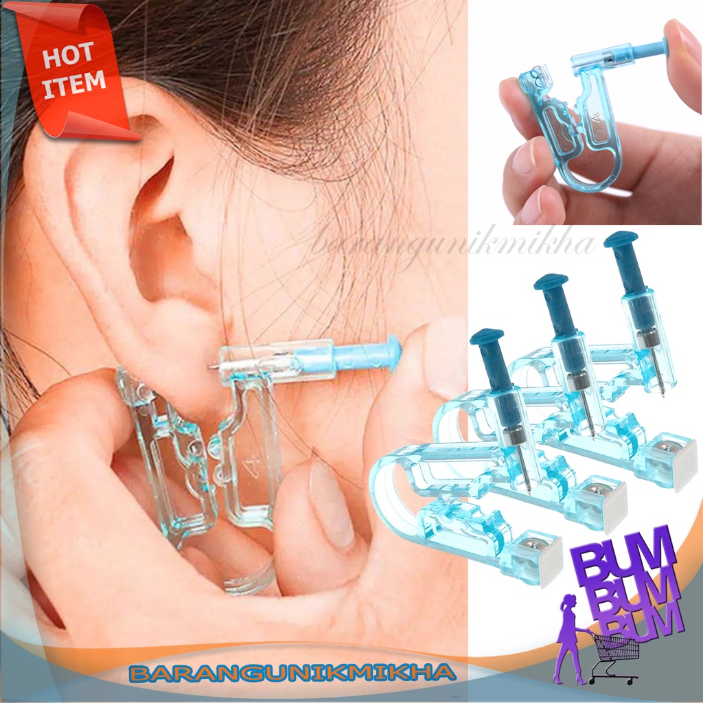 ALAT TINDIK TELINGA Sekali Pakai Stainless Steel Pasang Anting Hidung Kuping Ear Piercing - BUM