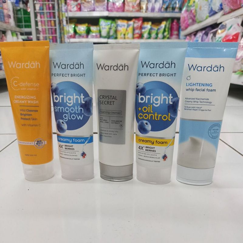 Wardah white secret 100Ml Wardah C-Defense 100Ml wardah Facial wash 100ml pencuci wardah facial foam