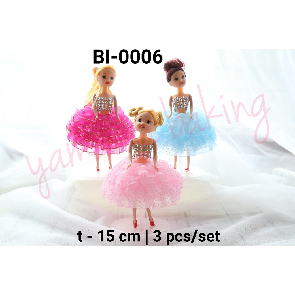 BI-0006 Topper Figurine hiasan kue barbie baby princess  (MAINAN)