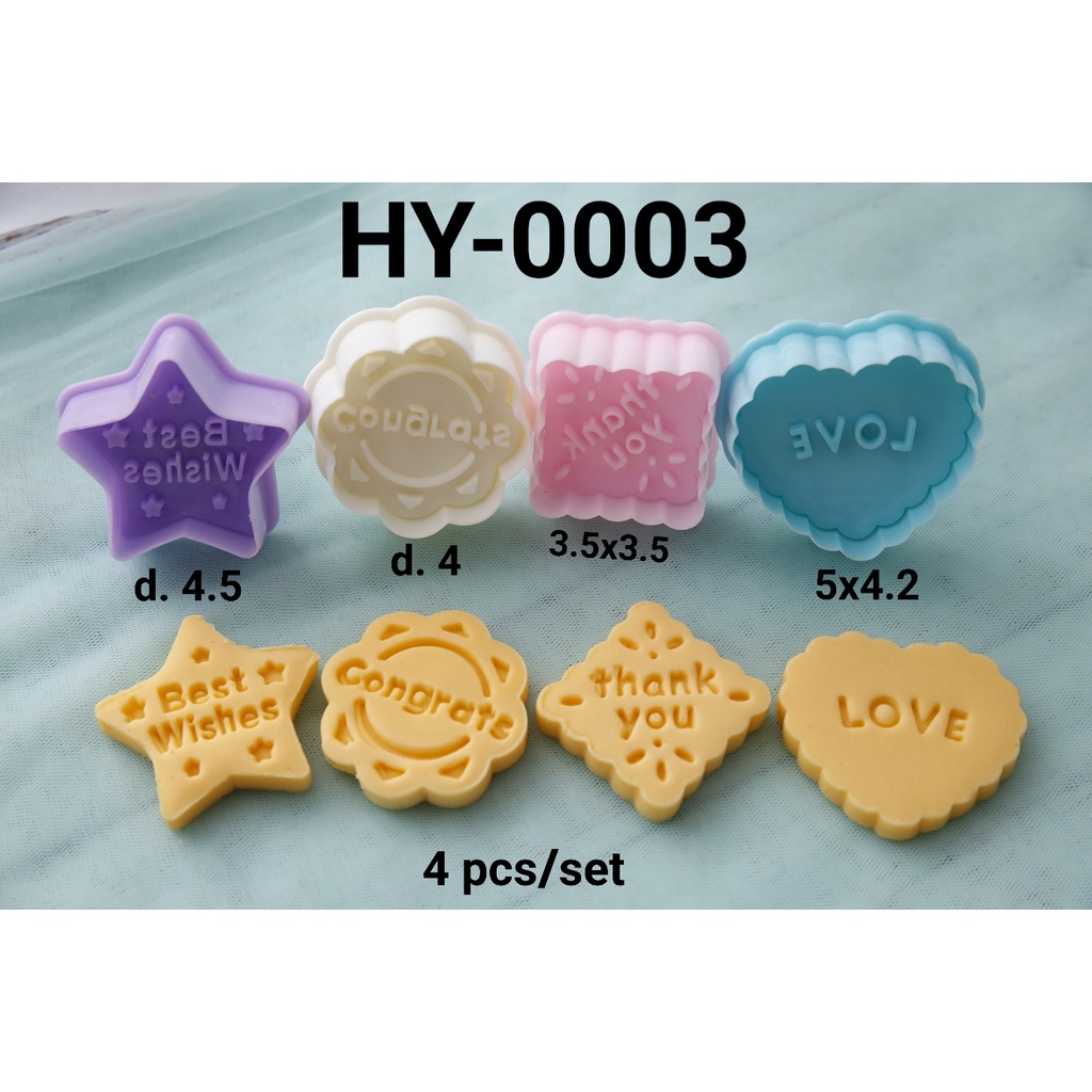HY-0003 Plunger cutter cookie cutter ucapan thank you congratulation (Plunger Cutter)