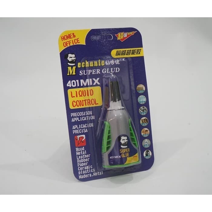 

MECHANIC 401MIX SUPER GLUE - LEM SUPER GLUE - LEM PEREKAT KUAT ORIGINAL