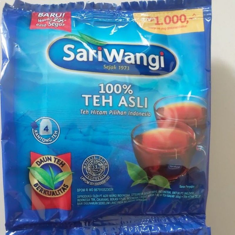 

Teh celup sari wangi sachet ecer isi 4 pcs