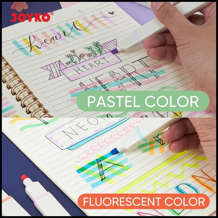 

Penanda Berwarna Highlighter Joyko Hl-72Frn ~ 72Ptl 6 Warna